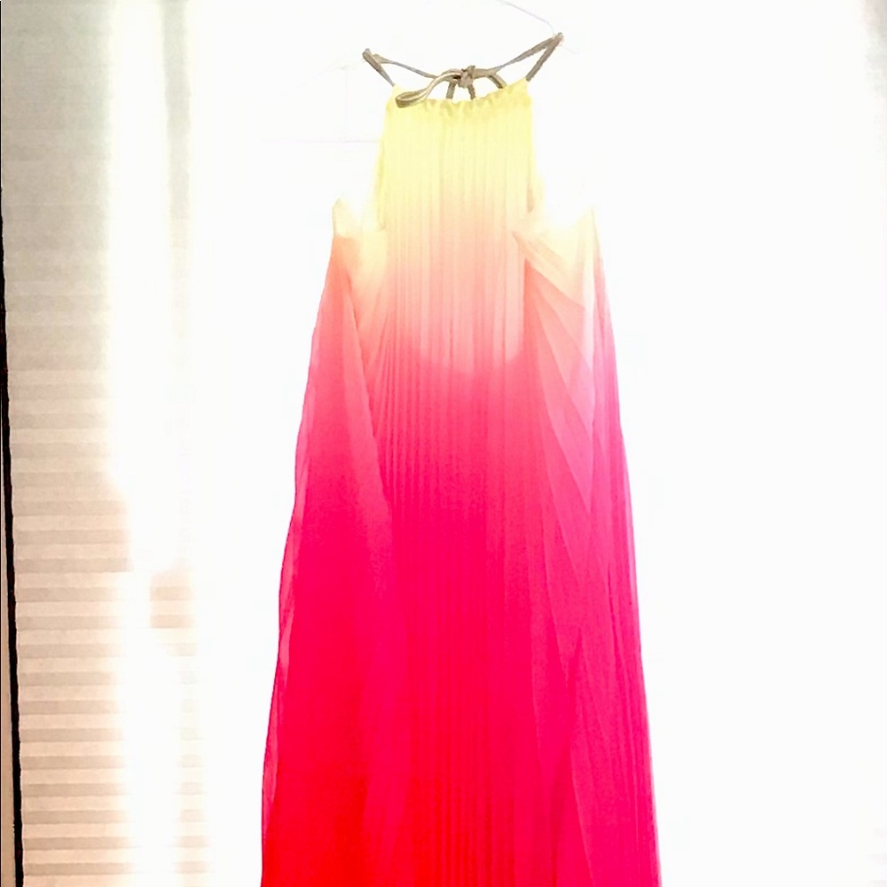 L’ Atiste Maxi ombré halter dress